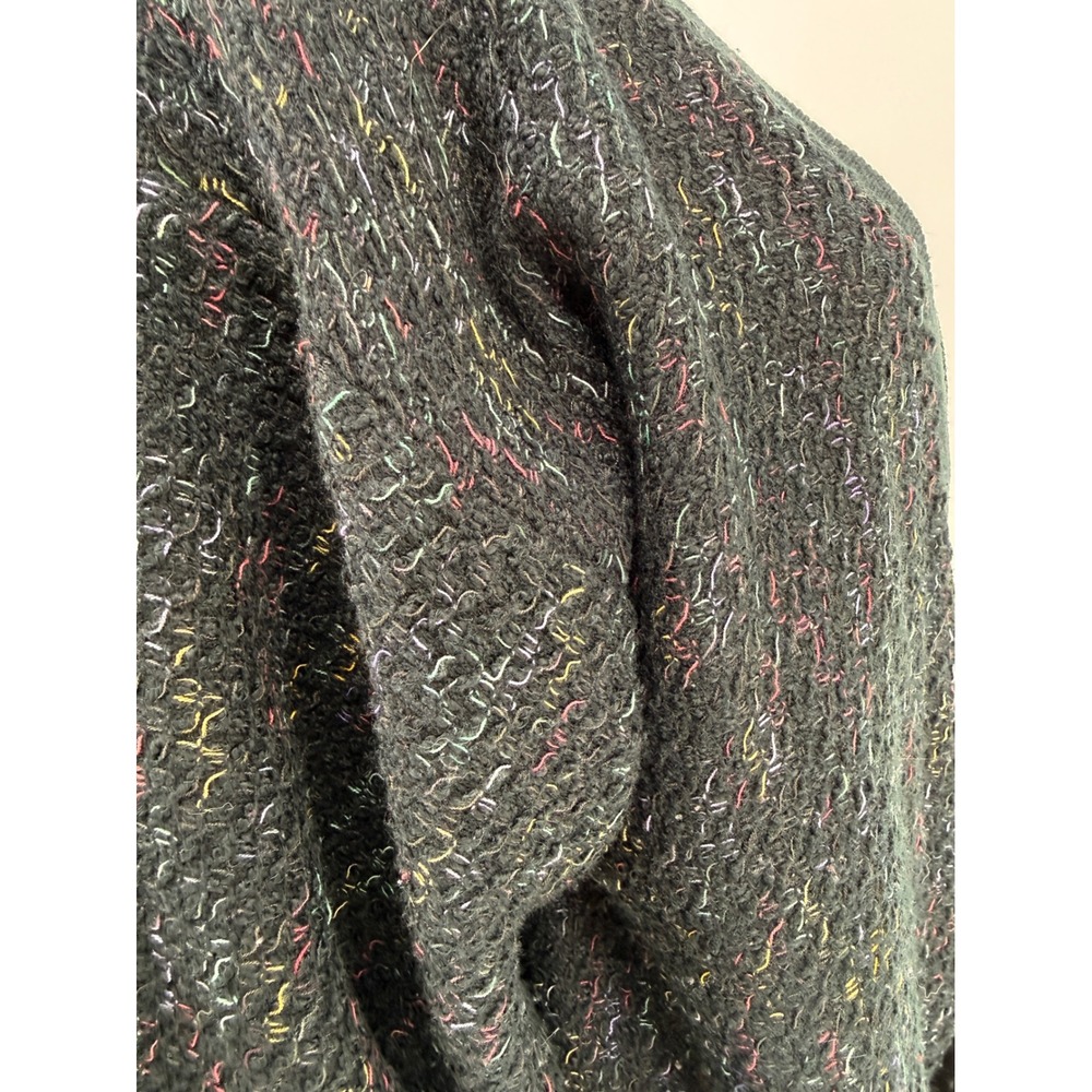 Vintage 80s Nino Foriero by Randy River Confetti Popcorn Cardigan M - Picture 6 of 12